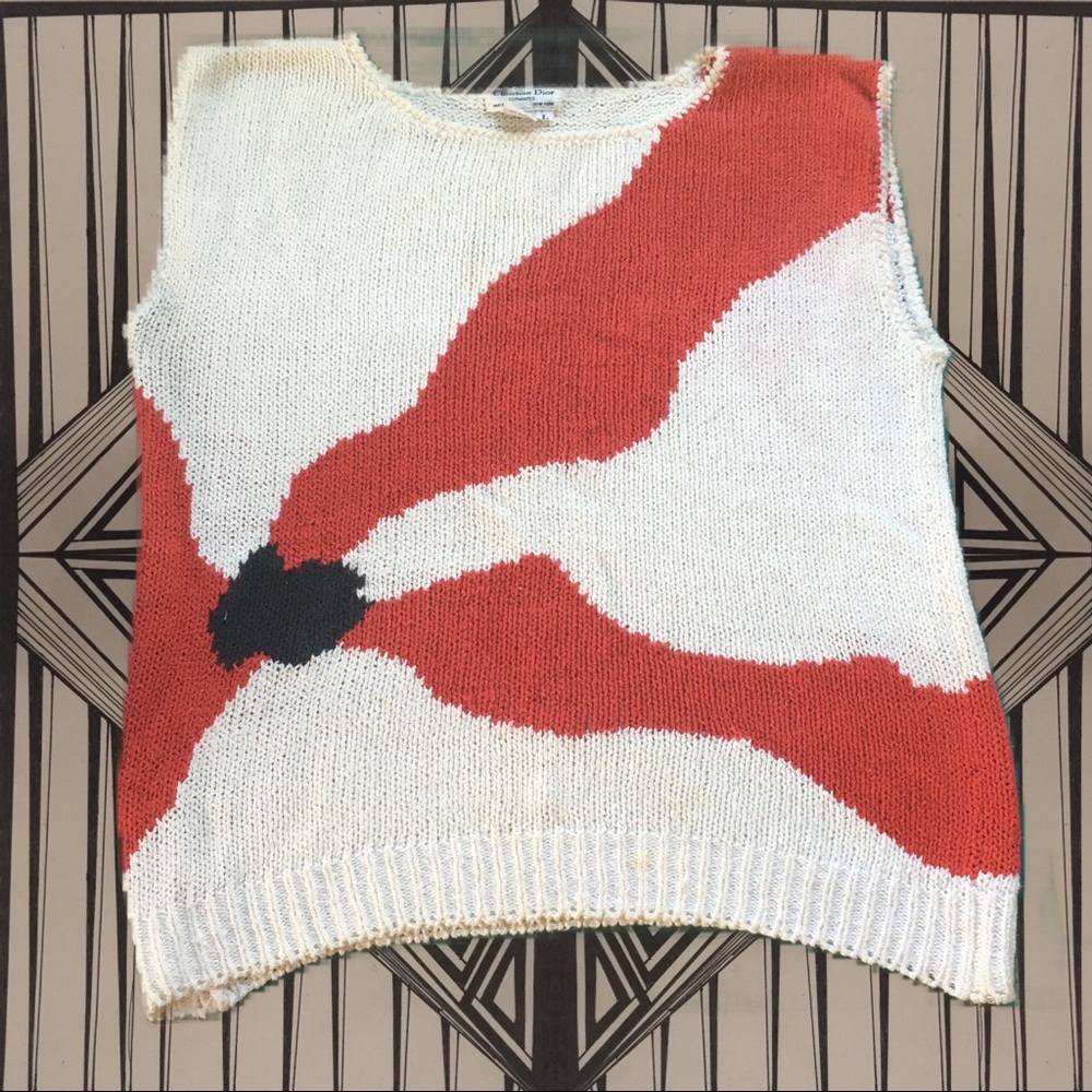 Vintage Christian Dior sweater vest